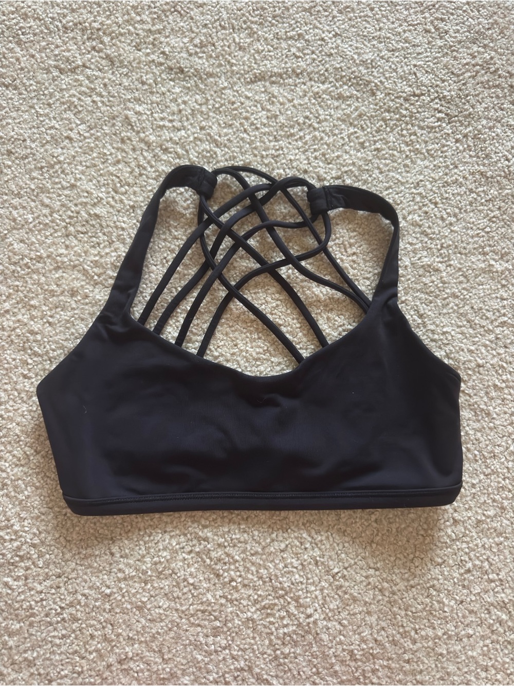 lululemon athletica Black Strappy Back Sports Bra
